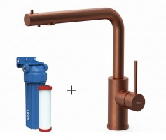 GRIFERIA COCINA con FILTRADO de AGUA acabado COBRE